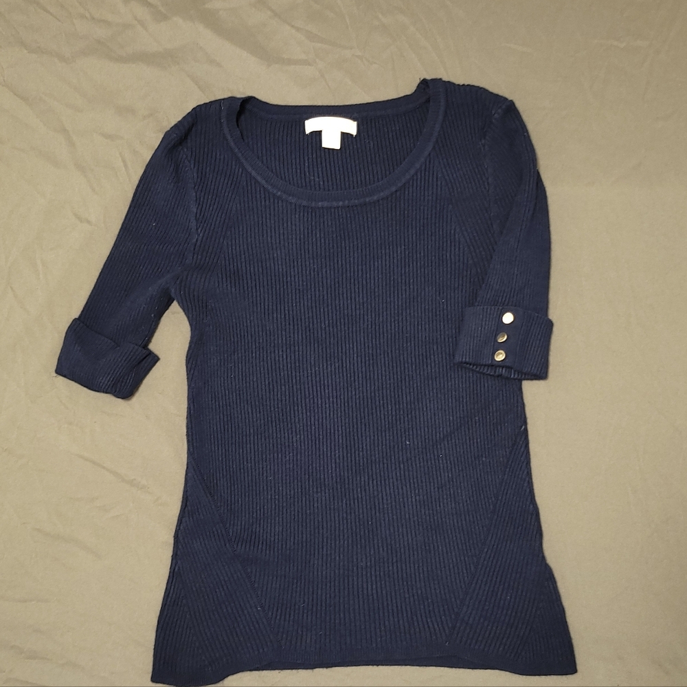 New York & Co | Navy Knit Top Small